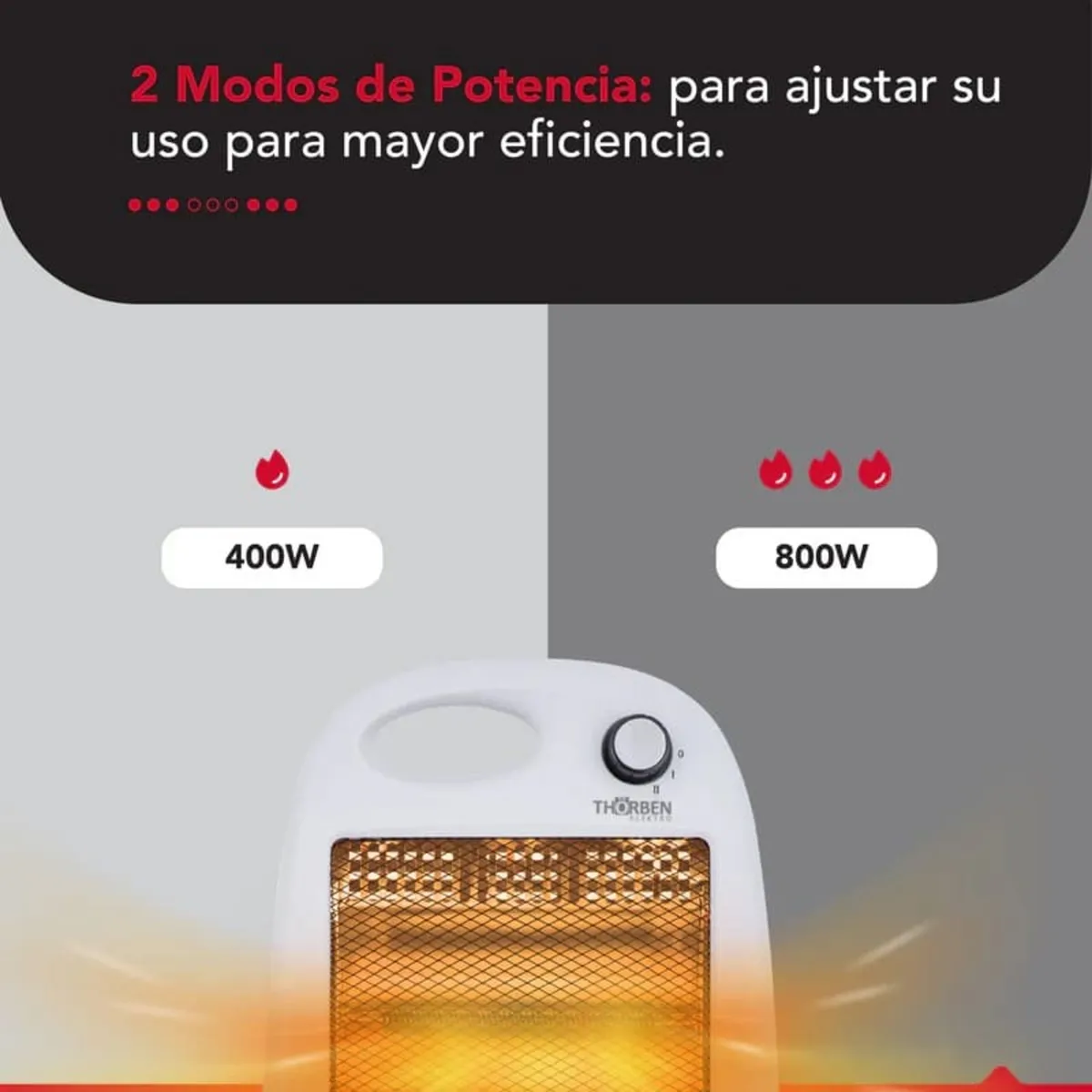 THORBEN - Estufa eléctrica Thor Carbon Heat 800