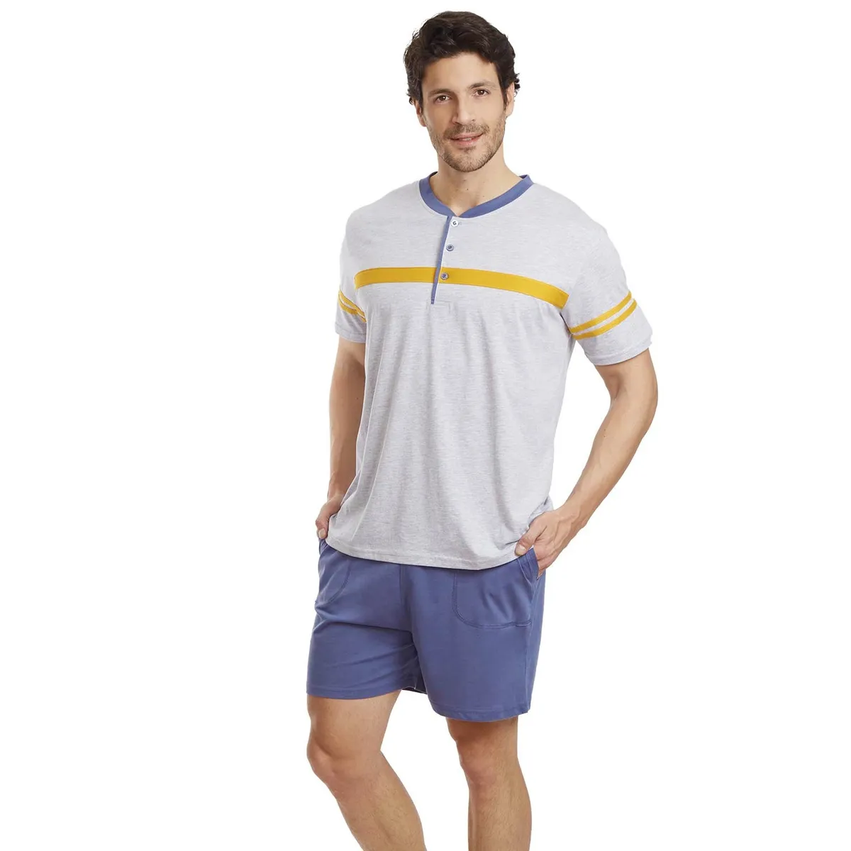BECKIL - BECKIL COD 3123  PIJAMA SHORT ALGODON DELGADO CLÁSICO