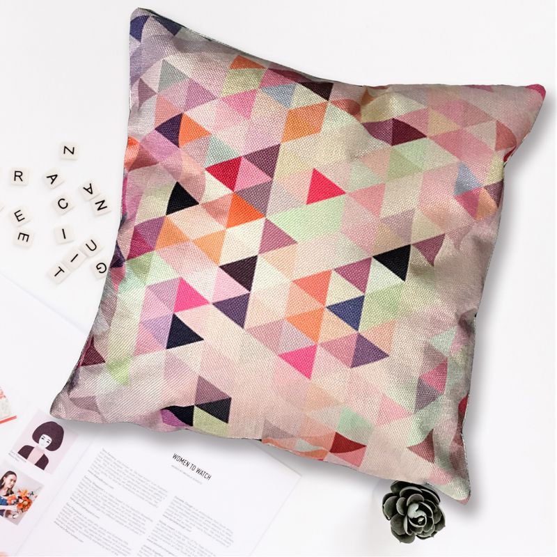 LIVING MARKET - Cojín Triángulos Lino 45x45 Living Market