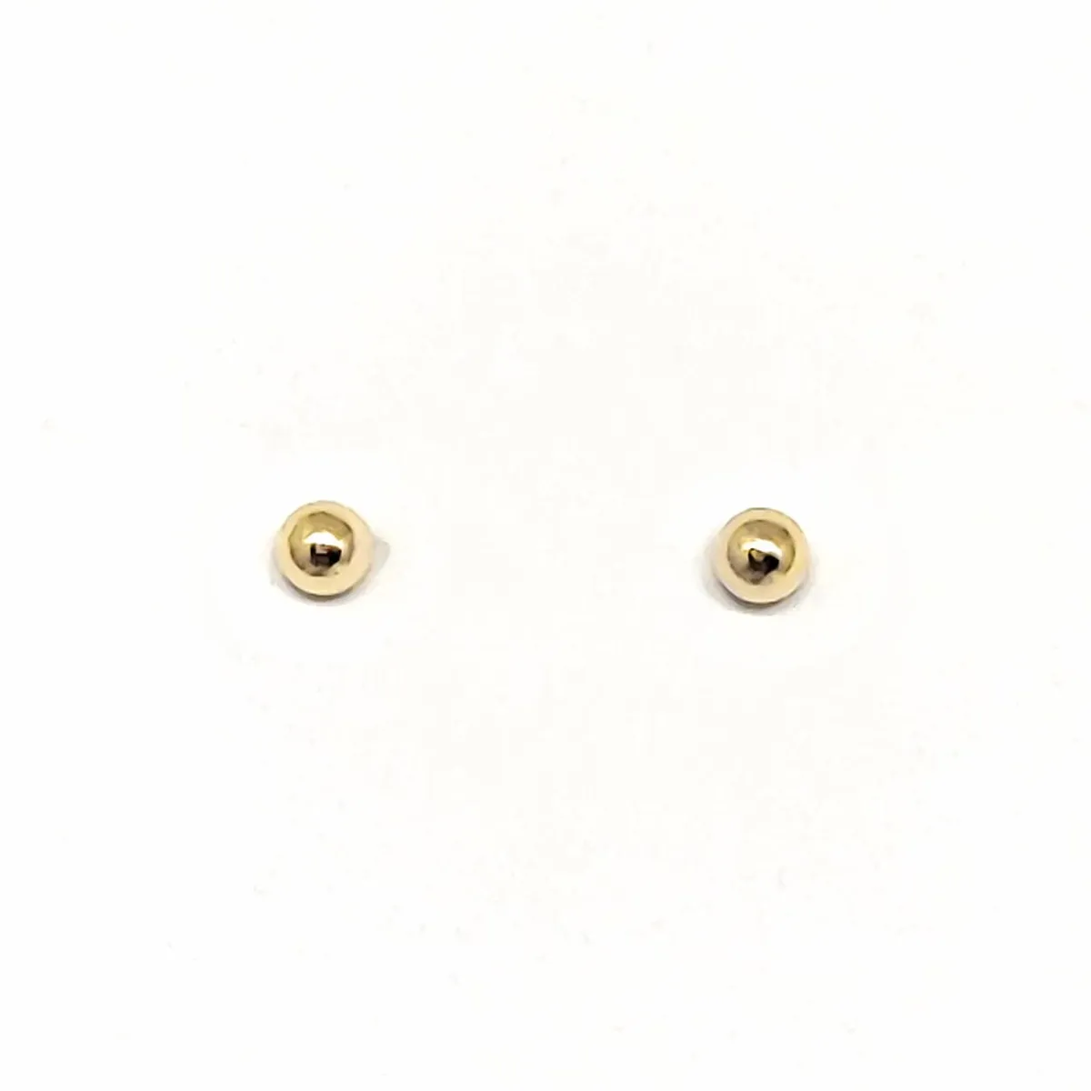 ANDREA COGGIOLA JOYAS - Aros Bebé Bola 2mm Enchapado Oro 18K