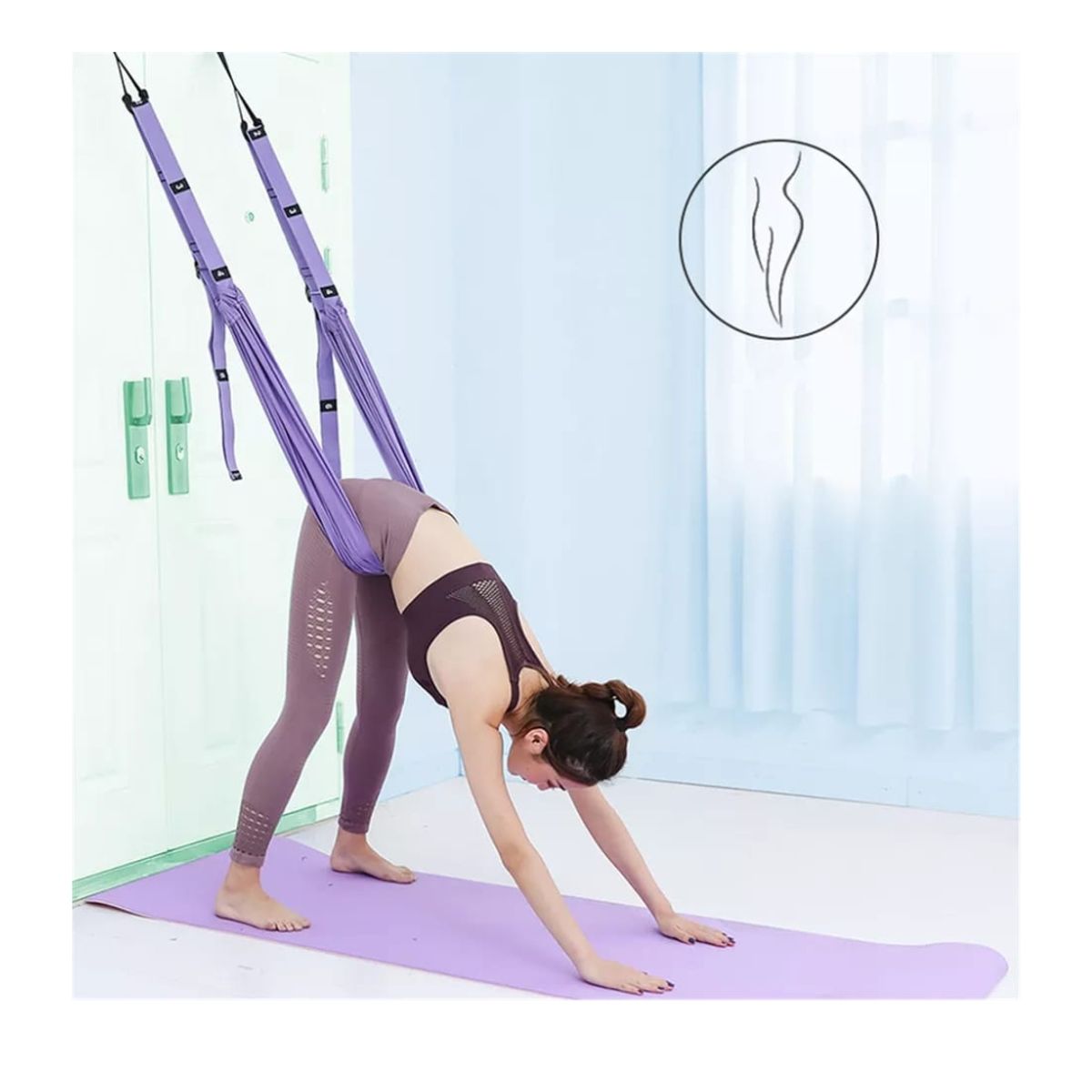 GENERICO - CUERDA COLUMPIO DE YOGA  AEREA ENTRENAMIENTO