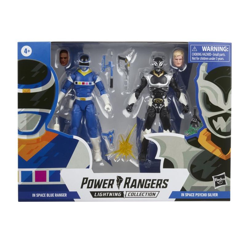HASBRO - Pack Power Rangers In Space Blue Ranger Psycho Silver