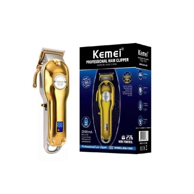 KEMEI - Cortadora De Cabello Kemei KM-1986 Dorada 100V240V