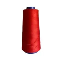 GENERICO - 3 Hilos rojo bandera coser poliéster T120 2000 yardas c/u