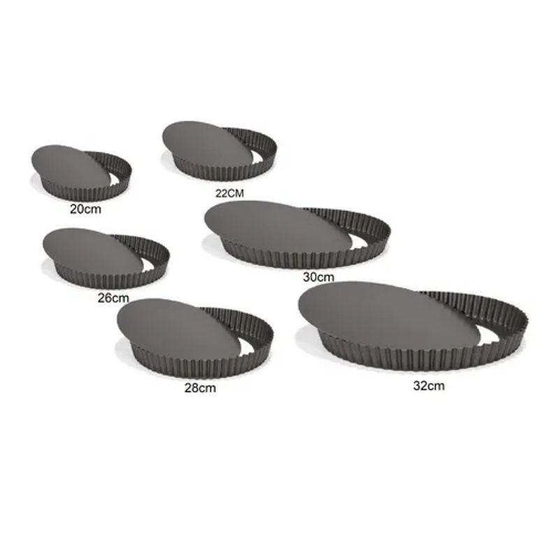 GENERICO - Pack X6 Moldes Desmontables Kuchen Pie 20 22 26 28 30 32cm
