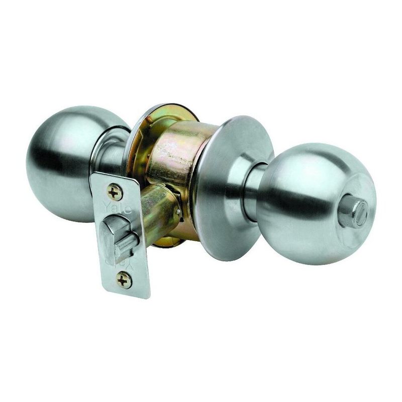 YALE - Cerradura Cilíndrica Pomo Inox - Of/Dorm