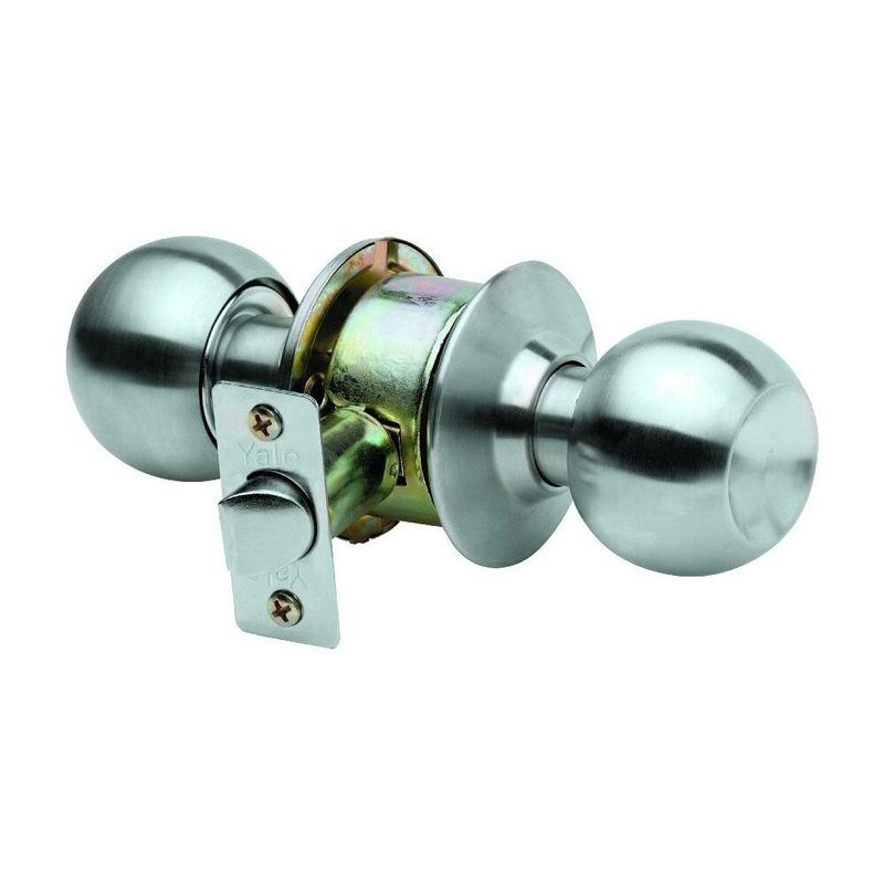 YALE - Cerradura Cilíndrica Pomo Inox - Libre Paso