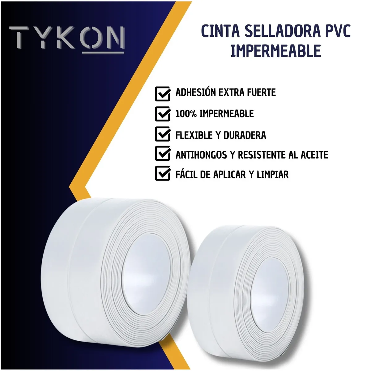 GENERICO - Cinta pvc Adhesiva Impermeabilizante Selladora de 40mm x3m