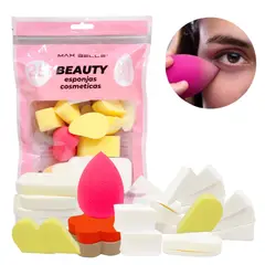 BEAUTY NATURALS - Set De 25 Esponjas De Maquillaje