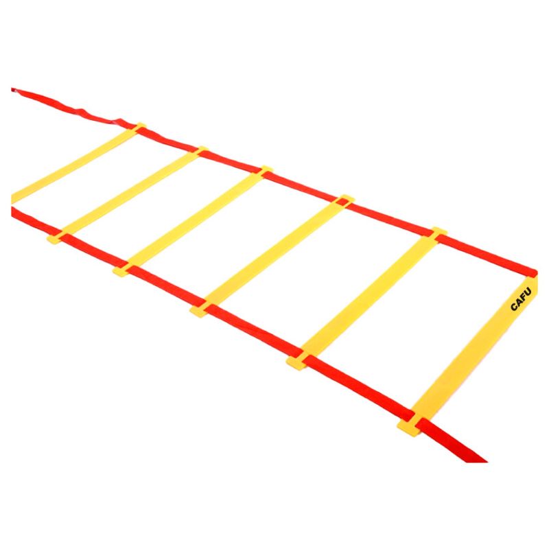 GENERICO - ESCALERA DE VELOCIDAD CAFU JUNIOR AMARILLO-ROJO 4 MTS
