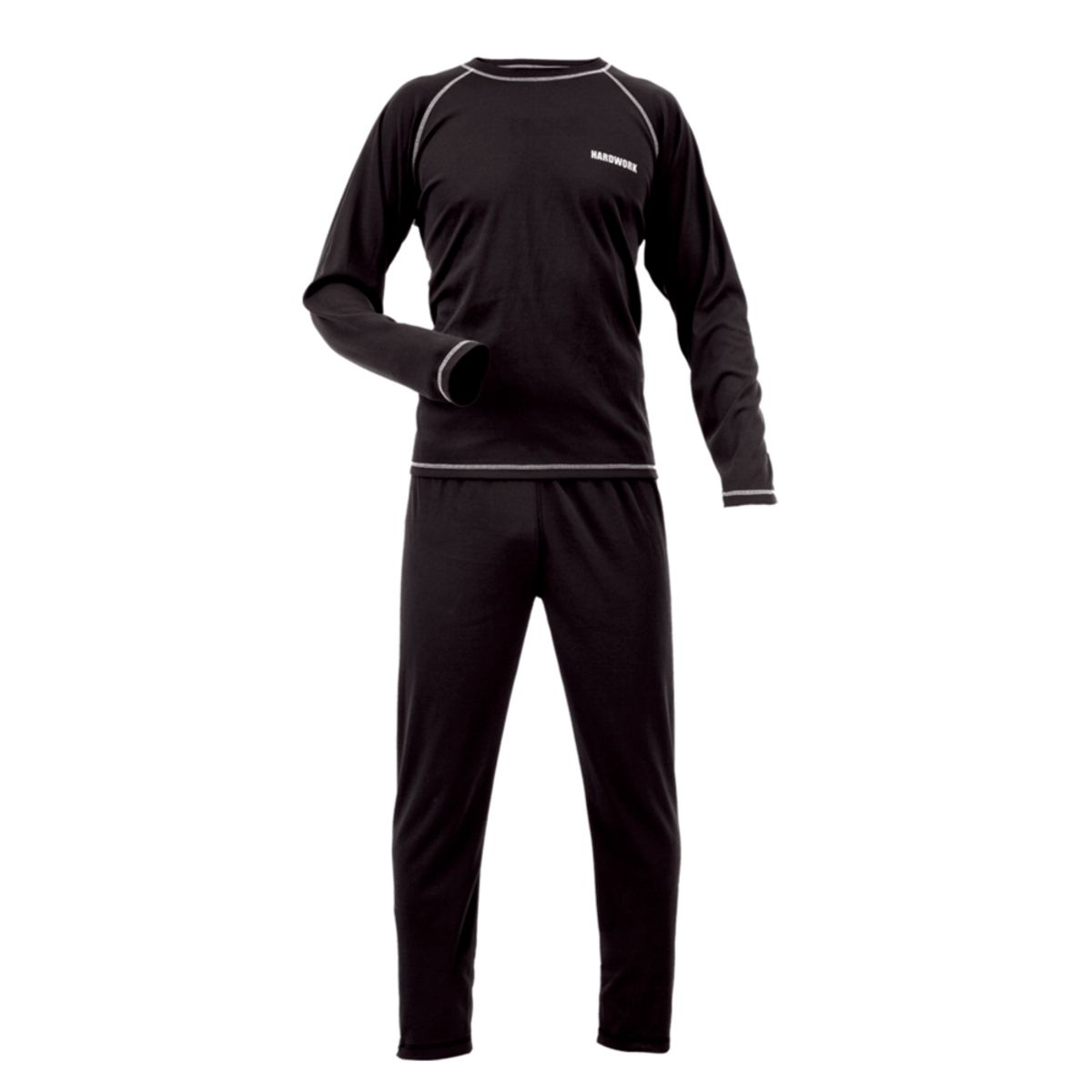 HARDWORK - Conjunto Primera Capa HW Poliester Cooldry Negro