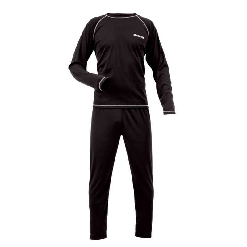 HARDWORK - Conjunto Primera Capa De Polyester Cool Dry Hw Negro