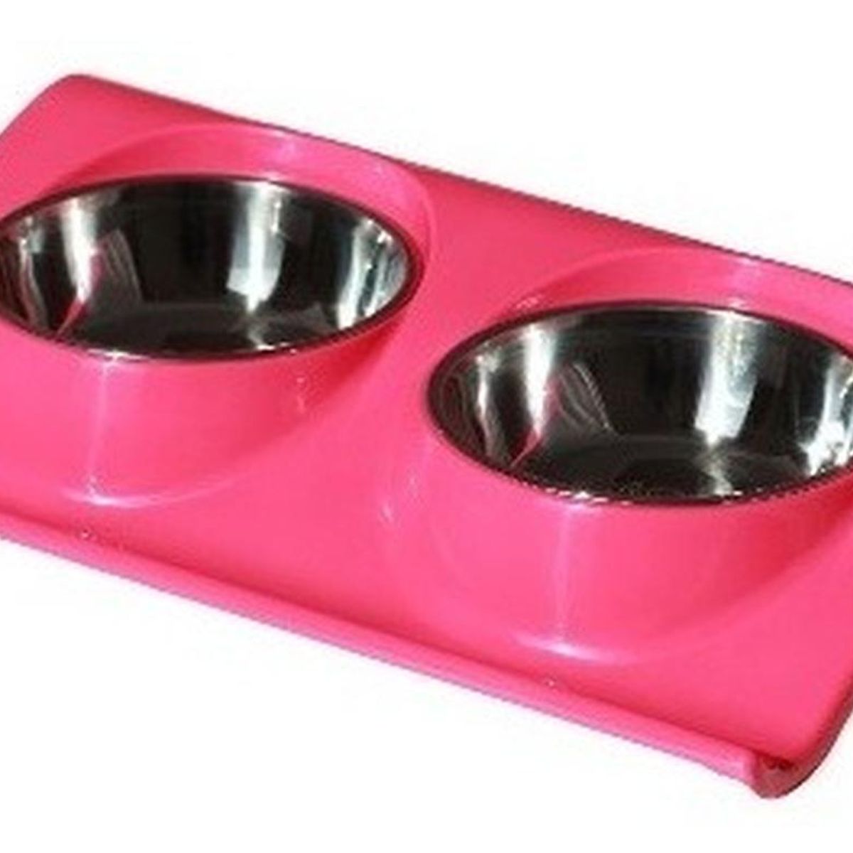 MASCAN - Plato Melamina Doble Z Talla S Fucsia Perro Mascan