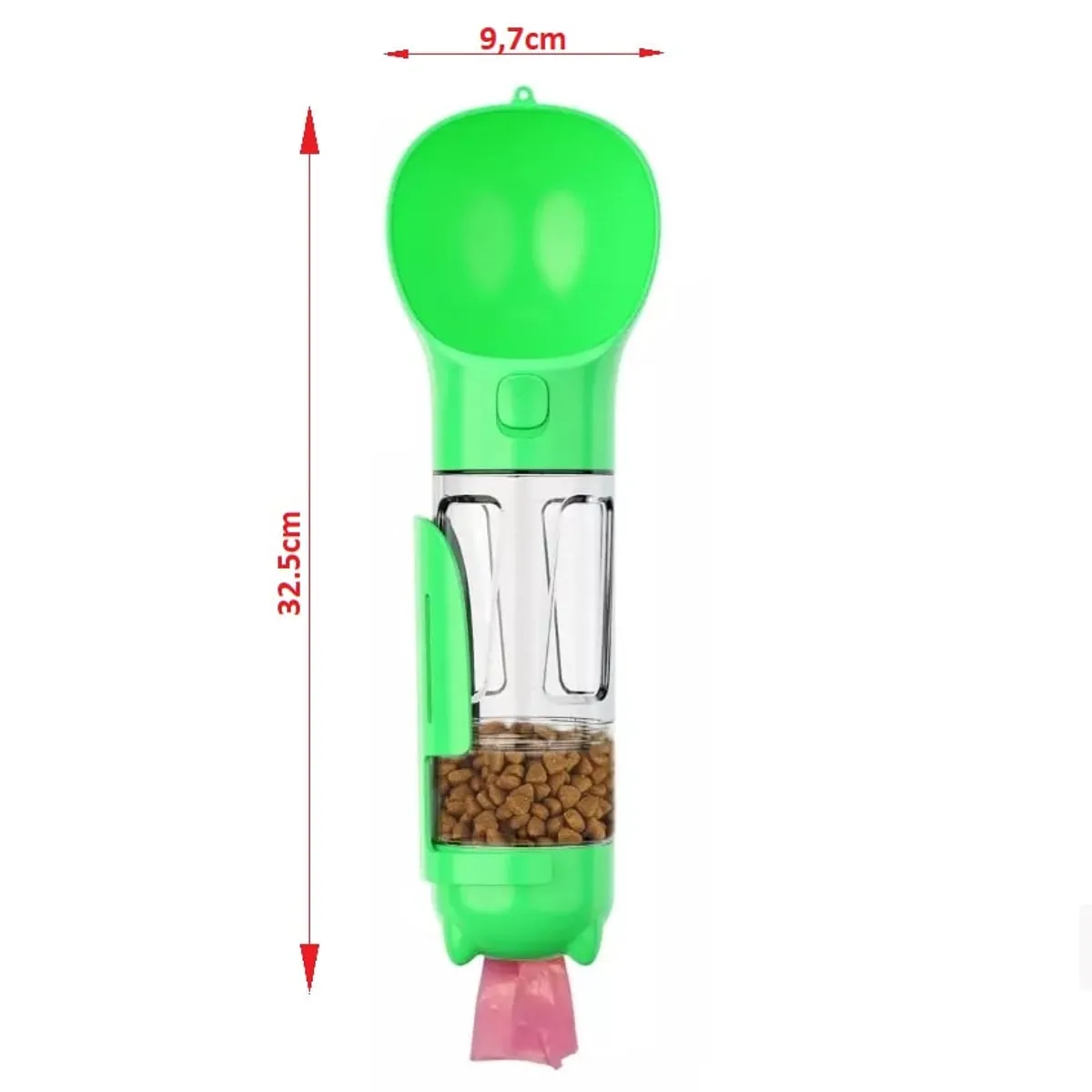 GENERICO - Botella para agua comida y bolsas para desechos para Perros