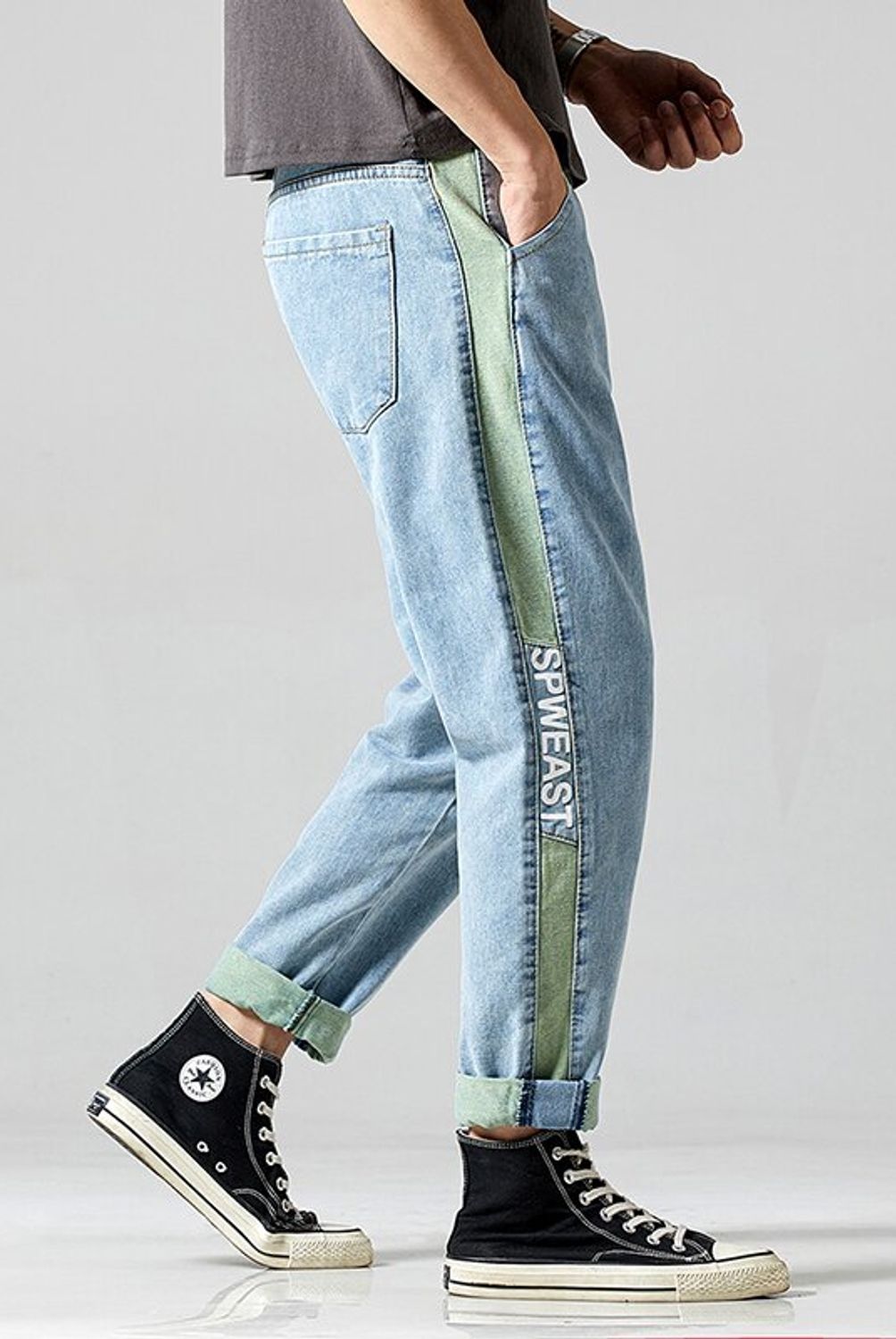 GENERICO - Jeans Patchwork de Moda