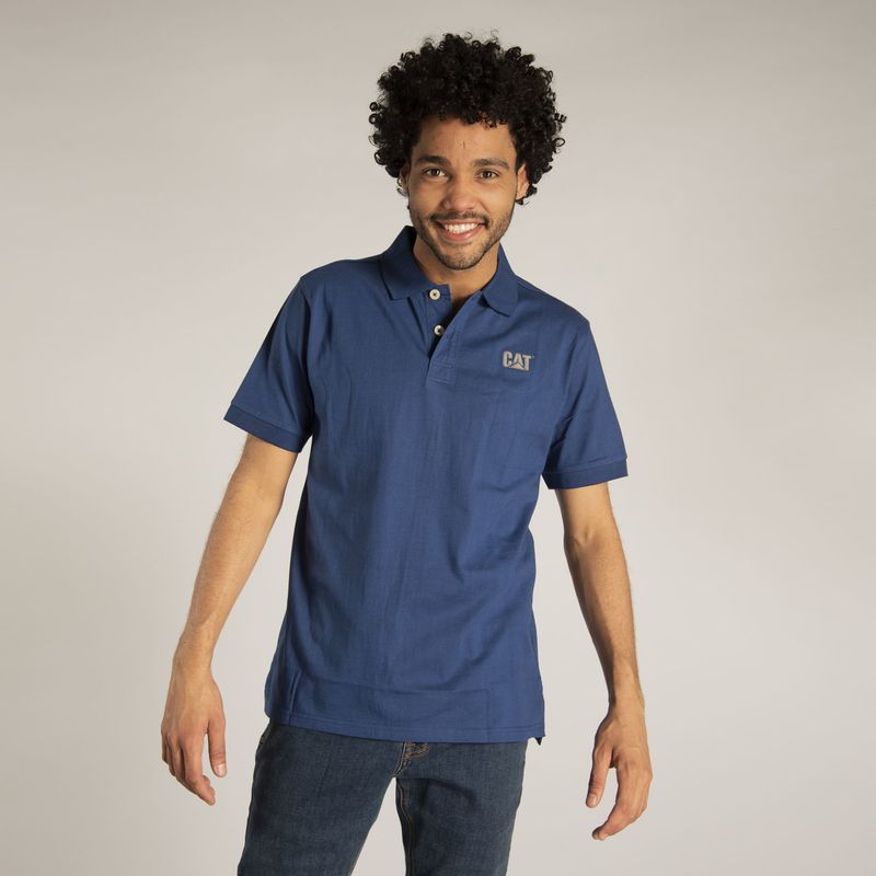 CAT - Polera Polo Hombre Fdtn Jersey Knit Pol Azul CAT