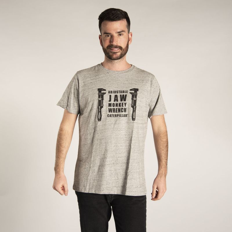 CAT - Polera M/C Hombre Hvy Dty Tee Gris CAT