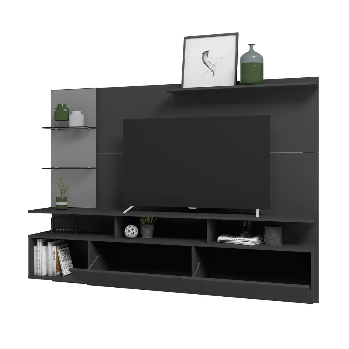 VE MUEBLES - PANEL RACK TV 55 VE NEGRO