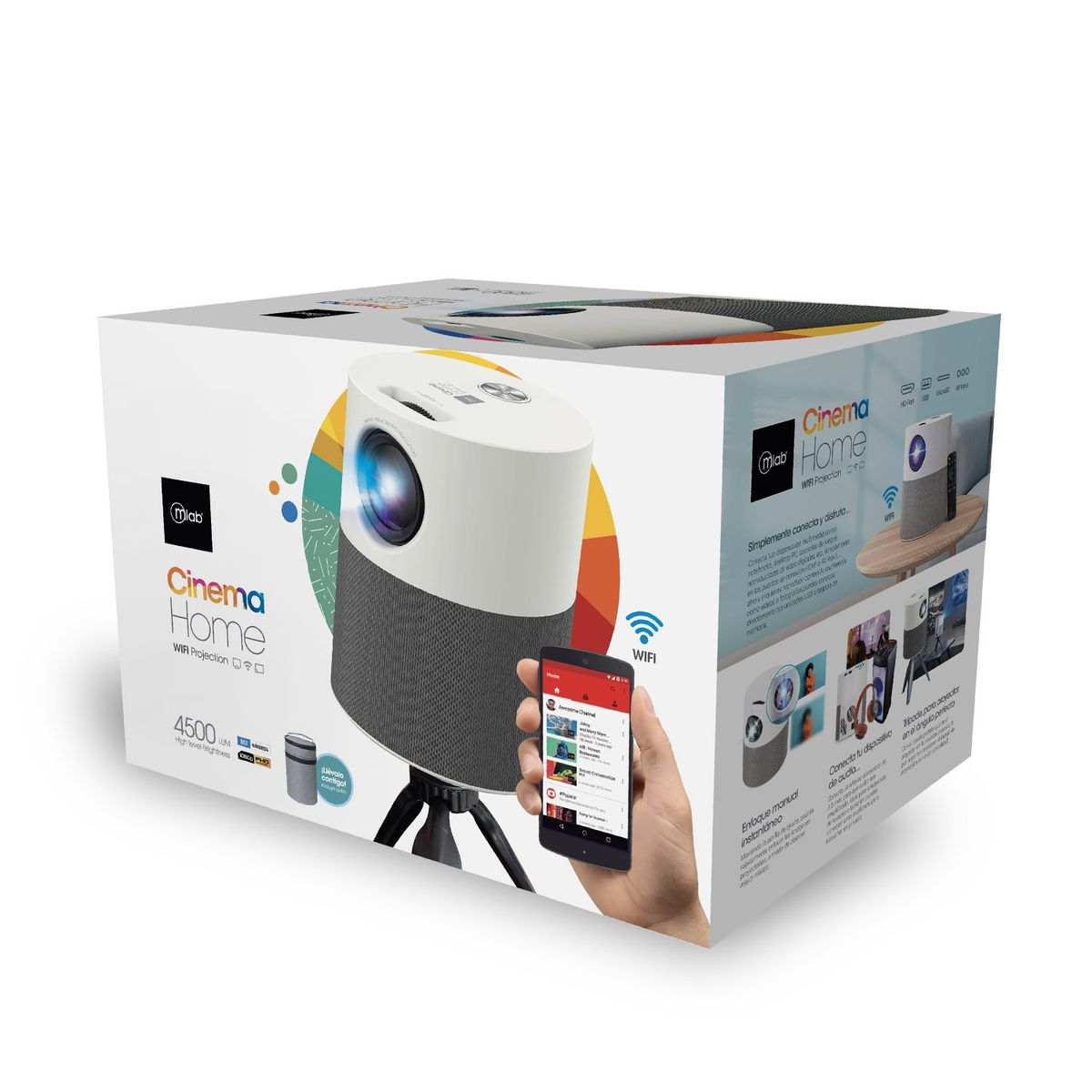 MLAB - Proyector Mlab Home Cinema Wifi 4500 Lumen