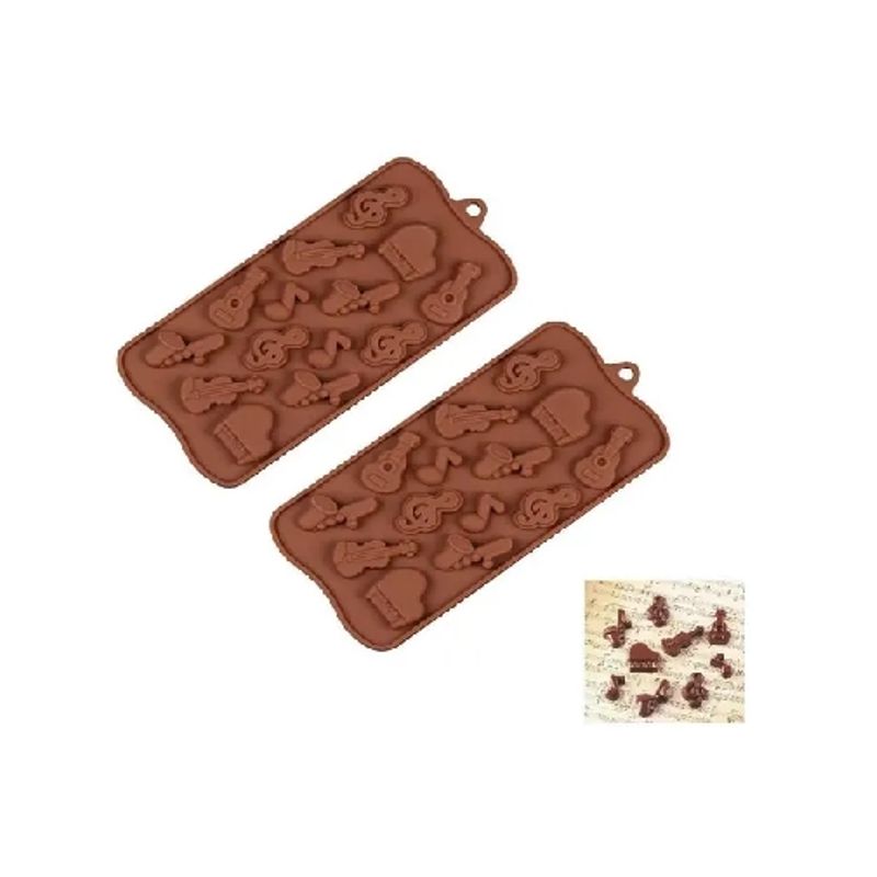 GENERICO - Pack X2 Moldes De Chocolate Moldes De Silicona Instrumentos