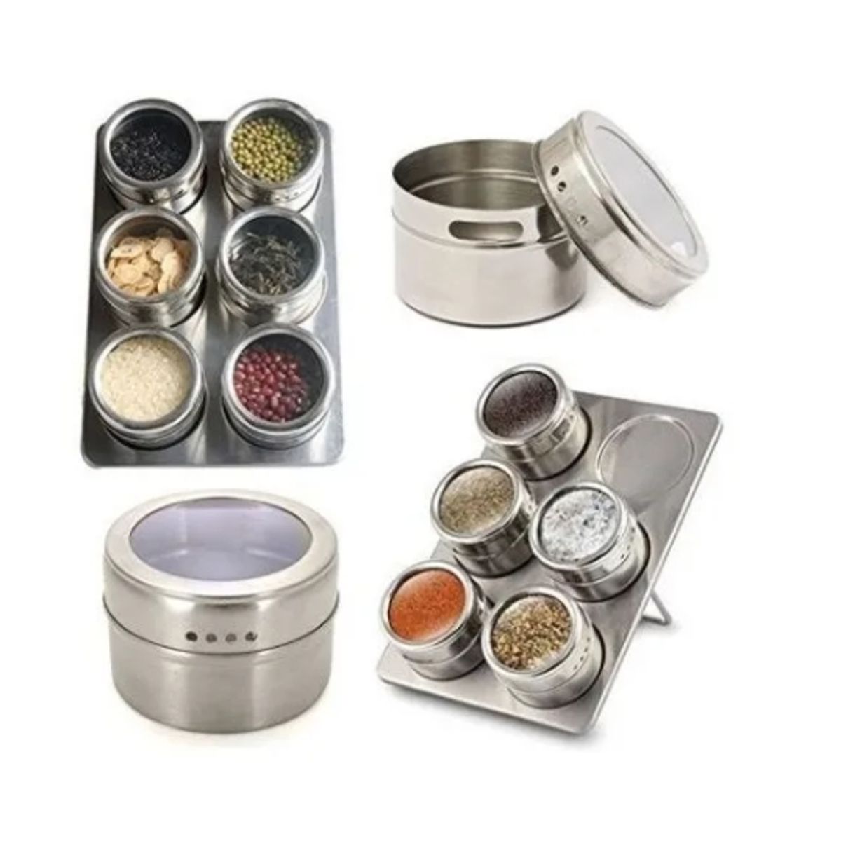 ESHOPANGIE - Organizador Condimentos Cocina 6 Piezas Frascos Especieros