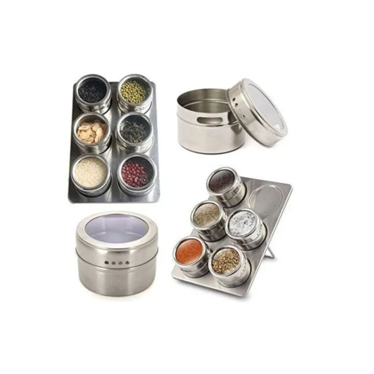 ESHOPANGIE - Organizador Condimentos Cocina 6 Piezas Frascos Especieros