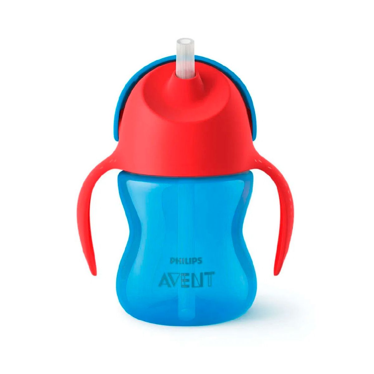 AVENT - Vaso Con Bombilla Avent 9m+ Azul/Rojo 200ml
