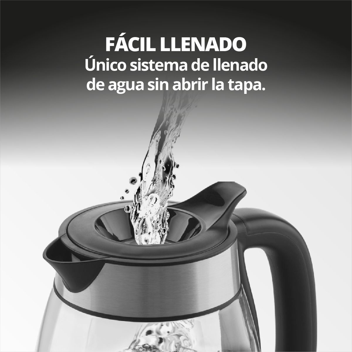 THORBEN - Hervidor Llenado Facil 1,7L Thor Easy Fill Glass