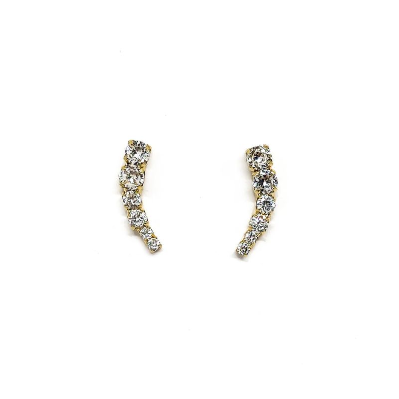 ANDREA COGGIOLA JOYAS - Aros Trepadores 6 Circones Enchapado Oro 18K