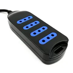 DBLUE - Pack 2 Extensión Alargador Eléctrico 5 Metros 4 Entrada SEC