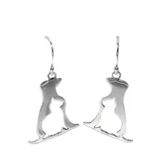 ANDREA COGGIOLA JOYAS - Aros Perro y Gato Plata Fina 925