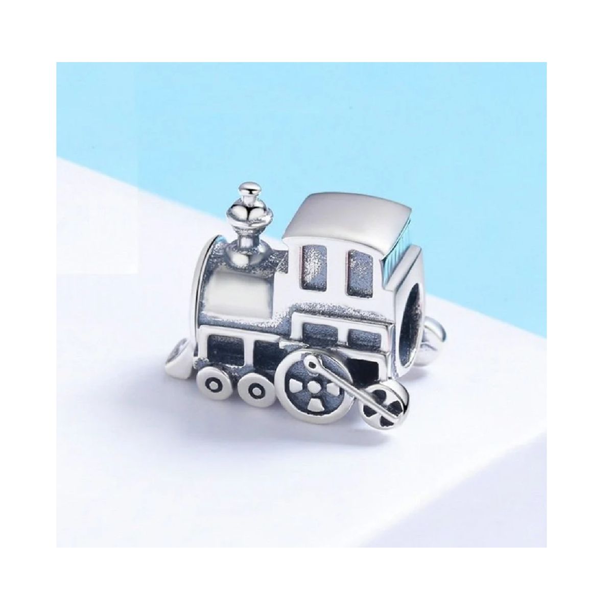 SILVER HEART - Charm Tren Locomotora en Plata Fina 925 SILVER HEART