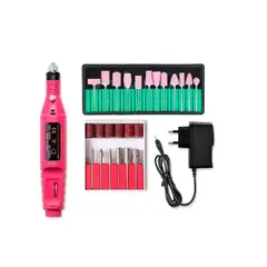 GENERICO - Torno Para Manicure De Uñas 3000rpm + Set 12 De Fresa Brocas