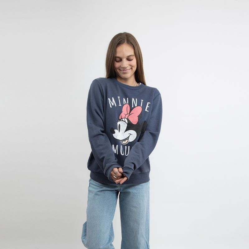 DISNEY - Poleron Mujer Minnie  Azul Disney