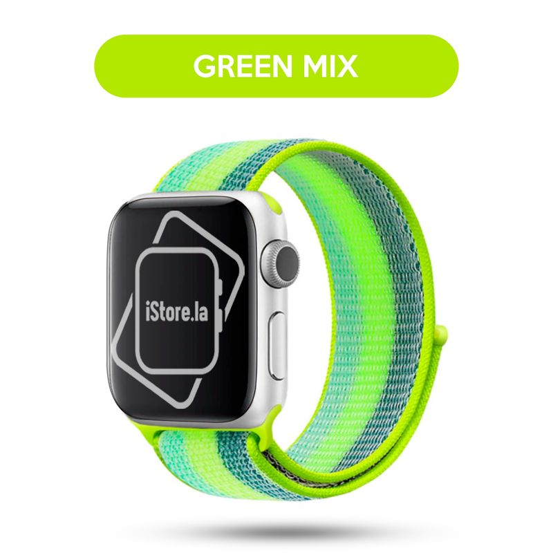 GENERICO - Correa Nylon DualColor compatible con Apple Watch 38-40-41mm.