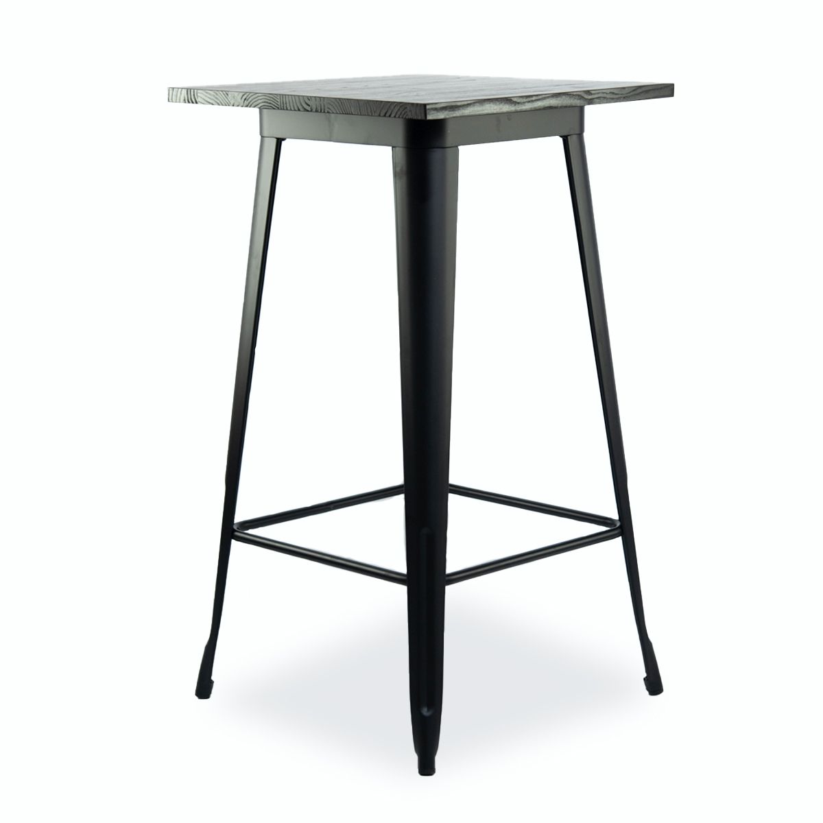 NECTAR - Mesa Tolix De Bar Cubierta De Madera