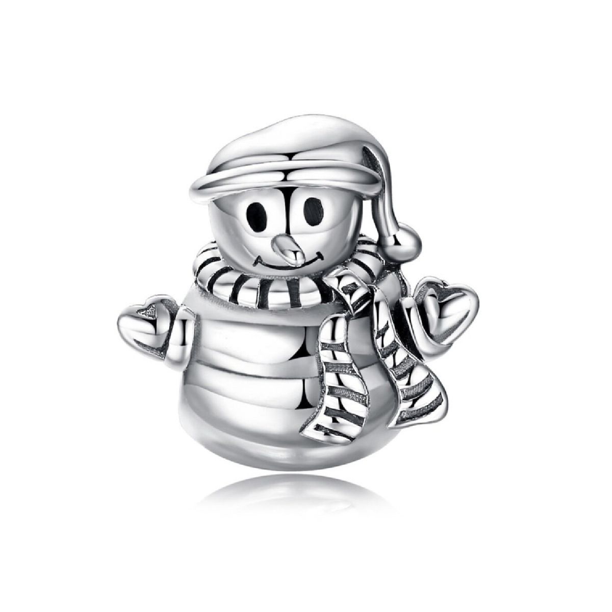SILVER HEART - Charm Muñeco de Nieve en Plata Fina 925 SILVER HEART