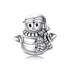 SILVER HEART - Charm Muñeco de Nieve en Plata Fina 925