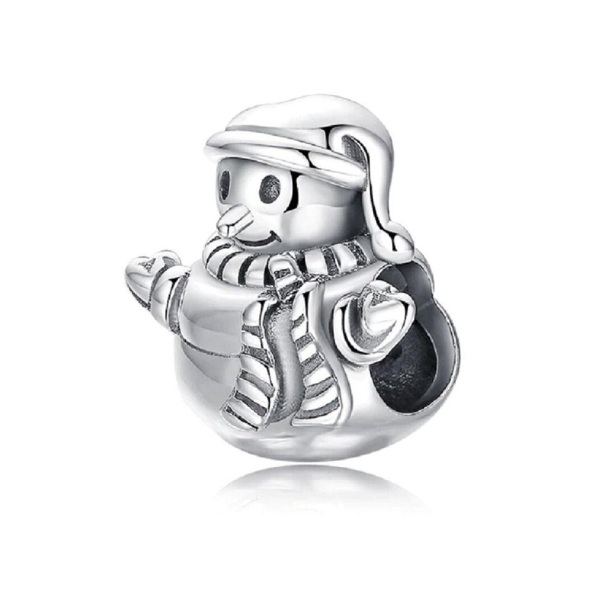 SILVER HEART - Charm Muñeco de Nieve en Plata Fina 925 SILVER HEART