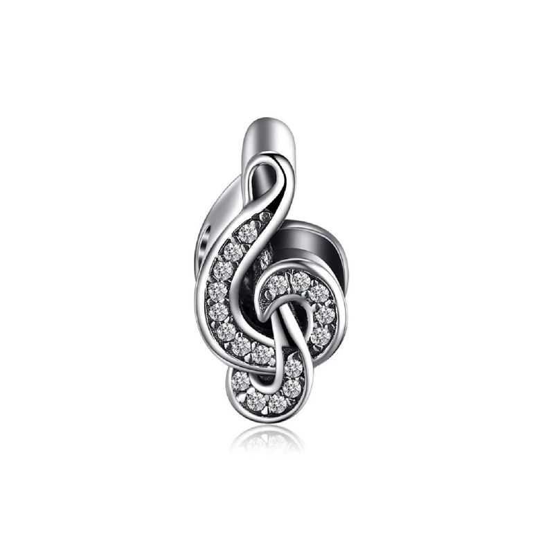 SILVER HEART - Charm Nota Musical en Plata Fina 925 SILVER HEART