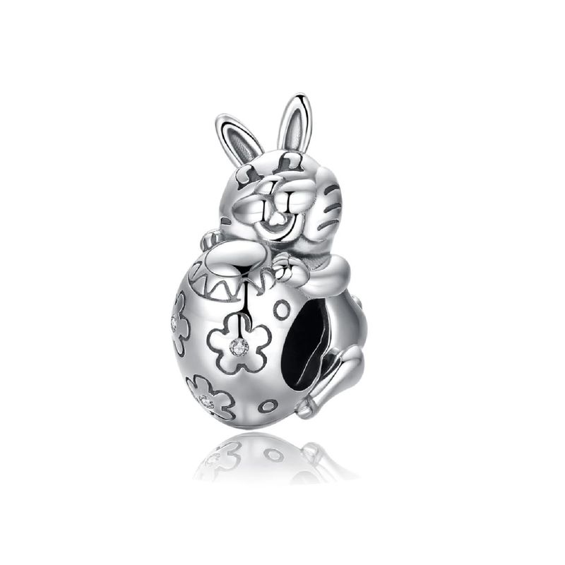 SILVER HEART - Charm Conejo de Pascua en Plata Fina 925 SILVER HEART