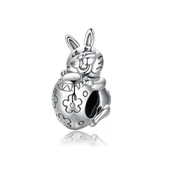 SILVER HEART - Charm Conejo de Pascua en Plata Fina 925