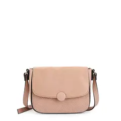 AMPHORA - Cartera bandolera pequeña bouton rosa viejo