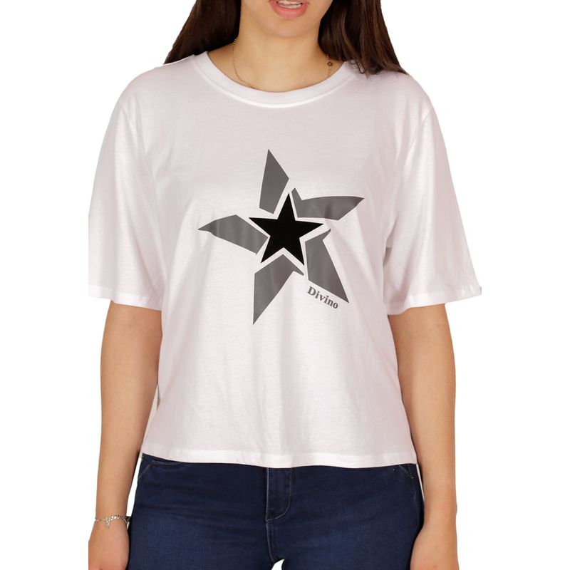 DIVINO JEANS - Polera Audrey I Blanca Divino Jeans.