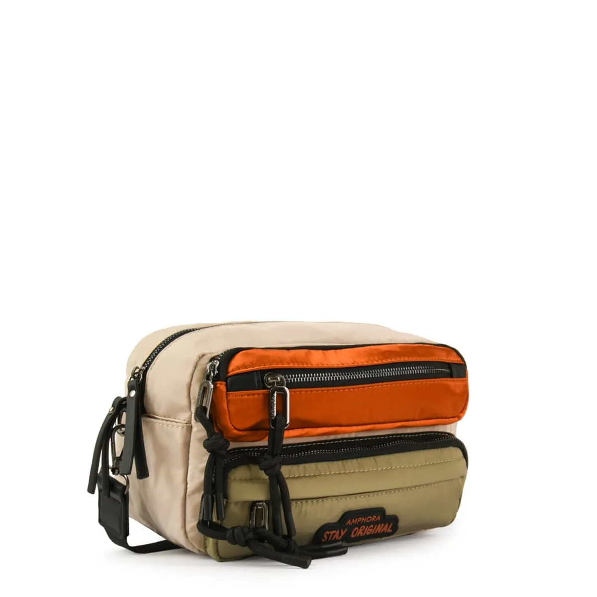 AMPHORA - Cartera bandolera ana luisa pequeña beige