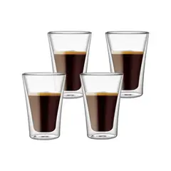 SIMPLIT - Set 4 Vasos Vidrio Doble Pared 400 ml