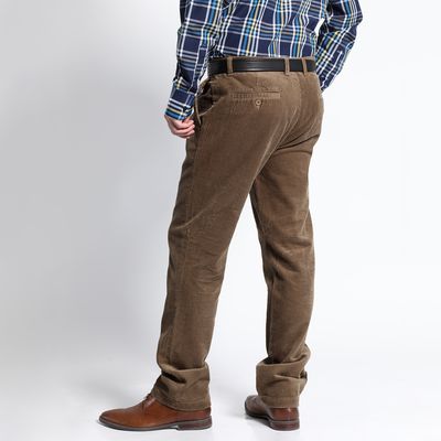 Imagen 2 del producto Pantalón Cotelé Con Pinzas Beige Oscuro