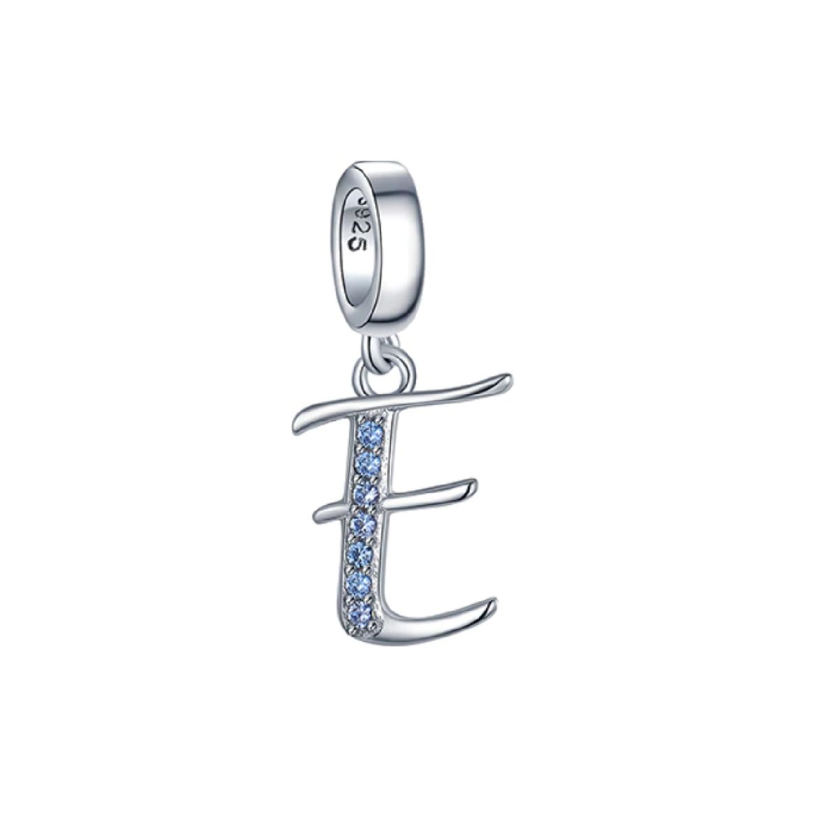 SILVER HEART - Charm Letra E en Plata Fina 925 SILVER HEART