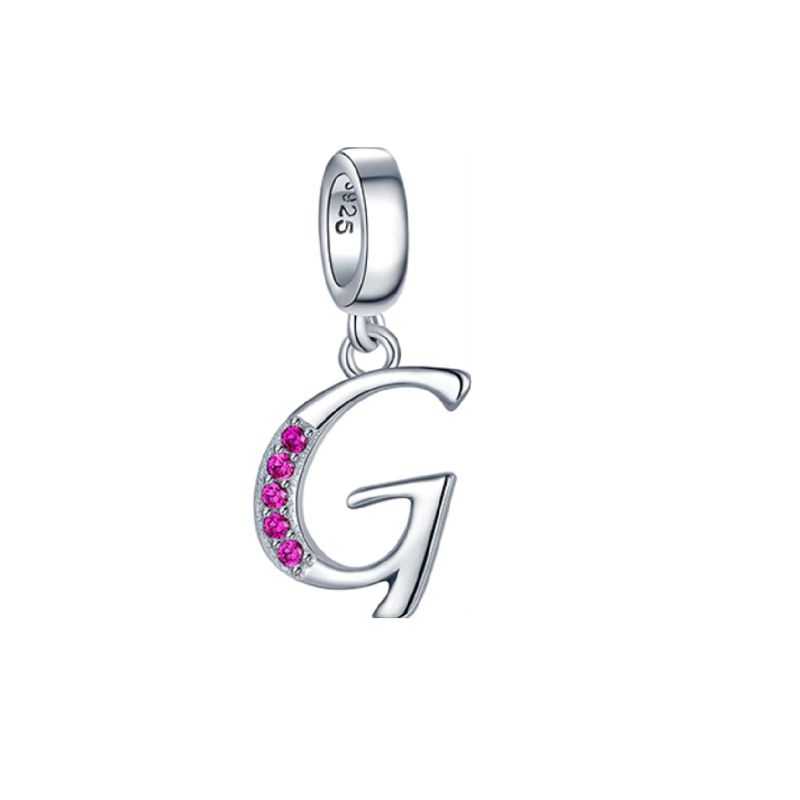 SILVER HEART - Charm Letra G en Plata Fina 925 SILVER HEART