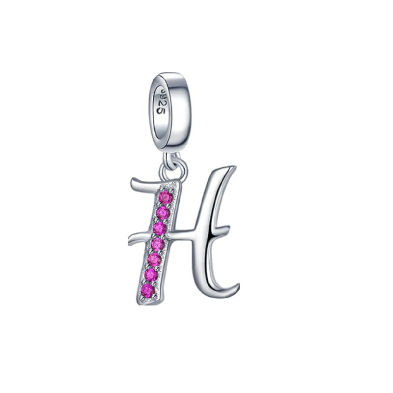 SILVER HEART - Charm Letra H en Plata Fina 925 SILVER HEART